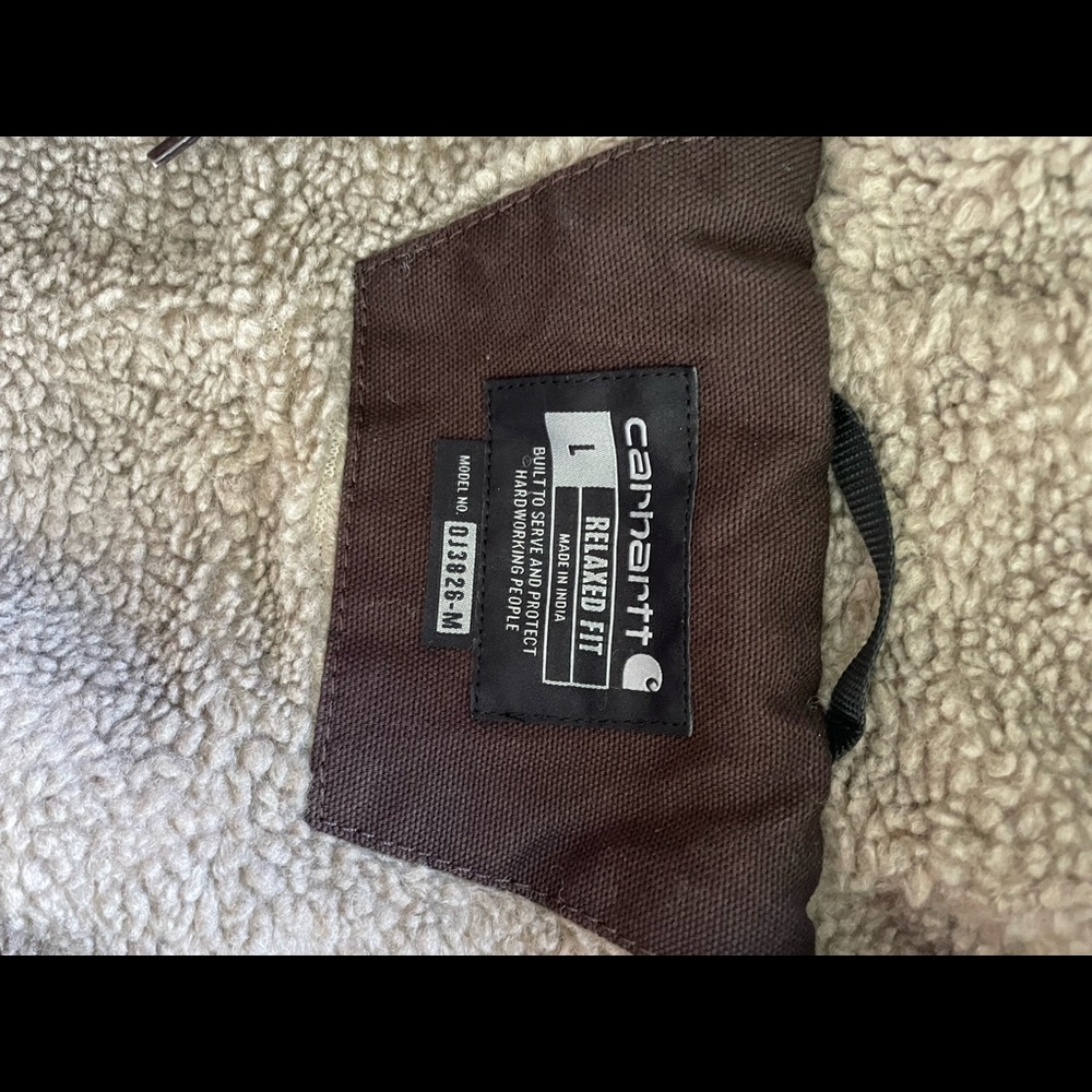 NWT Men’s Carhartt Washed Duck Sherpa Lined Utility Jacket—Large